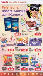 Gazetka promocyjna Famila - Prospekte - Gazetka - ważna od 05.03 do 05.03.2022 - strona 18 - produkty: ahoj-brause, beutel, bonbons, brause, chips, chupa, chupa chups, eier, haribo, Lutscher, maoam, milka, milka schokolade, Nimm 2, schoko, schokolade, snack, snacks