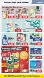 Gazetka promocyjna Famila - Prospekte - Gazetka - ważna od 05.03 do 05.03.2022 - strona 25 - produkty: auer, beutel, cosmea, decke, eis, elle, ente, fairy, flasche, Gefügel, gin, Glade, hundenahrung, Kamill, kamille, kartoffel, nassfutter, papier, reis, rind, sagrotan, slip, slipeinlagen, Softlan, spülmittel, Tasche, taschen, taschentücher, Tempo, Ti, tiernahrung, toilettentücher, tücher, veggie, waschmittel, weichspüler, Wild