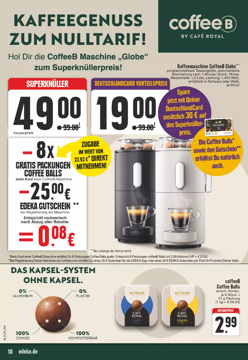 Aktueller Prospekt E Center - Angebote der Woche - von 10.07 bis 15.07.2023 - strona 10 - produkty: asti, auto, ball, deka, deutschlandcard, eis, gutschein, kaffee, kaffeegenuss, kaffeemaschine, nuss, reis, Schal, Stier, tasse, Ti, tisch, vorteilspreis, wasser, wassertank