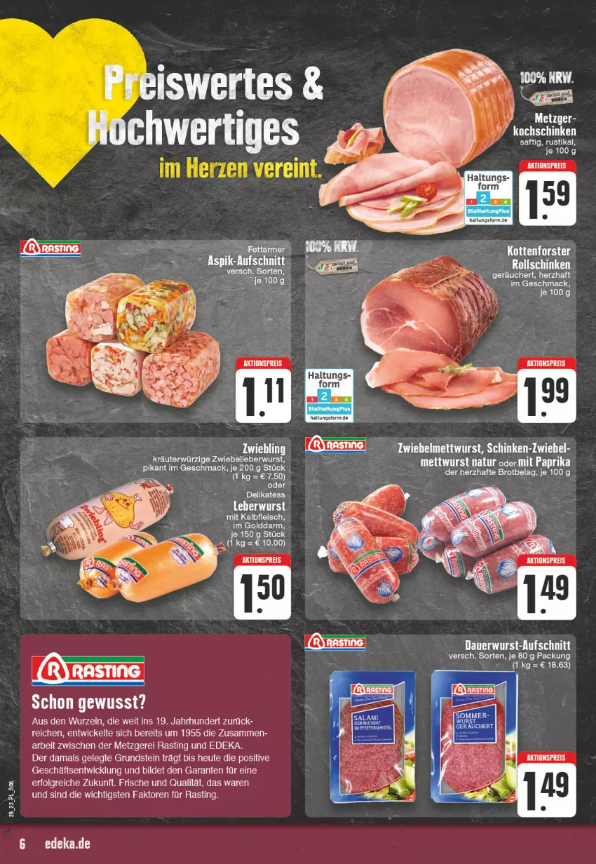 Aktueller Prospekt E Center - Angebote der Woche - von 10.07 bis 15.07.2023 - strona 6 - produkty: aktionspreis, asti, auer, aufschnitt, brot, deka, eier, eis, elle, fleisch, Heu, Kalbfleisch, kräuter, leberwurst, LG, mac, mit kalbfleisch, reis, saft, schinken, tee, Ti, WICK, wurst, zwiebel