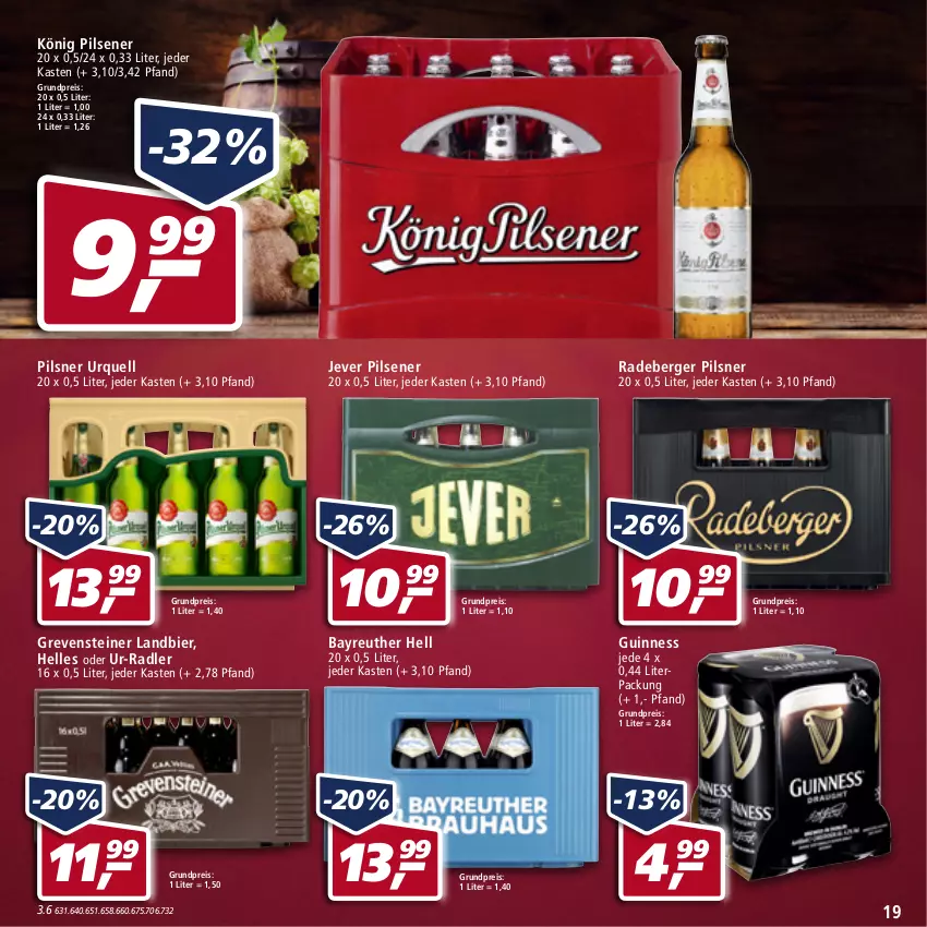 Aktueller Prospekt Real - Real Handzettel - von 31.01 bis 05.02.2022 - strona 19 - produkty: Berger, bier, eis, elle, grevensteiner, Guinness, jever, jever pilsener, könig pilsener, pils, pilsener, pilsner, pilsner urquell, radeberger, radeberger pilsner, radler, reis, steiner