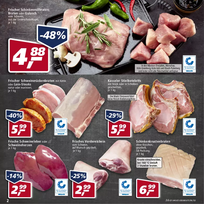 Aktueller Prospekt Real - Real Handzettel - von 31.01 bis 05.02.2022 - strona 2 - produkty: braten, eis, fleisch, gulasch, kasseler, Kette, kotelett, krustenbraten, Kugel, natur, reis, rollbraten, Rückenbraten, Schal, Schale, schinken, schnitten, schwein, schweine, Schweineherz, Schweineleber, schweinerücken, steak, steaks, Ti, wein, weine