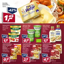 Gazetka promocyjna Real - Real Handzettel - Gazetka - ważna od 05.02 do 05.02.2022 - strona 10 - produkty: activia, andechser natur, apfel, Becher, beste butter, beutel, bio, brötchen, butter, cheesecake, coppenrath, creme, culinesse, danone, danone activia, eis, flasche, frau antje, frischkäse, Goldstücke, jogurt, Käse, korn, kuchen, Lust auf Kuchen, mandel, mehrkornbrötchen, Meister, natur, pflanze, pflanzen, pflanzencreme, rama, Rama Culinesse, reis, Ti, torte