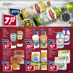 Gazetka promocyjna Real - Real Handzettel - Gazetka - ważna od 05.02 do 05.02.2022 - strona 13 - produkty: bertolli, beutel, cin, eis, express-reis, flasche, gin, heinz, ketchup, knorr, kochbeutel, miracel, miracel whip, nuss, olive, oliven, olivenöl, olivenöl extra, reis, reis-fit, sauce, saucen, schlemmersauce, schlemmersaucen, teigwaren, tomato ketchup