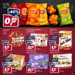 Gazetka promocyjna Real - Real Handzettel - Gazetka - ważna od 05.02 do 05.02.2022 - strona 17 - produkty: beutel, chips, eis, ferrero, Kinder, kinder bueno, kinder country, kinder schokolade, milka, milka schokolade, oder yogurette, reis, riegel, schoko, schokolade, Ti, toffifee, Yo, yogurette