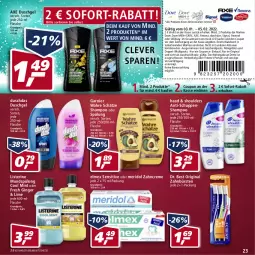 Gazetka promocyjna Real - Real Handzettel - Gazetka - ważna od 05.02 do 05.02.2022 - strona 23 - produkty: axe, axe duschgel, Brei, bürste, bürsten, coupon, creme, dove, Dr. Best, duschdas, duschgel, eis, elmex, flasche, garnier, gin, ginger, listerine, meridol, mint, mundspülung, reis, rexona, shampoo, shampoo oder spülung, Signal, sofort-rabatt, spülung, Ti, Tiere, Vase, Wahre Schätze, zahnbürste, zahnbürsten, zahncreme