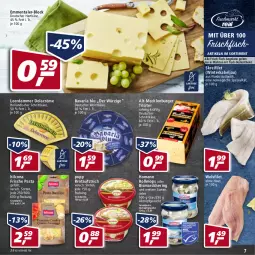 Gazetka promocyjna Real - Real Handzettel - Gazetka - ważna od 05.02 do 05.02.2022 - strona 7 - produkty: angebot, angebote, aufstrich, bavaria blu, bismarck, brot, brotaufstrich, burger, deutscher schnittkäse, deutscher weichkäse, eis, emmentaler, filet, fisch, Frische Pasta, frischfisch, hartkäse, hering, hilcona, holländischer schnittkäse, homann, Käse, leerdammer, pasta, Popp, reis, Ria, ring, rwe, schnittkäse, Spezi, Ti, Tilsiter, weichkäse, Wels