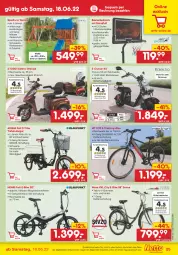 Gazetka promocyjna Netto Marken-Discount - Filial-Angebote - Gazetka - ważna od 25.06 do 25.06.2022 - strona 25 - produkty: akku, angebot, ball, Dreirad, E-Bike, eis, Elektro, elle, Holz, Kette, korb, magnesium, nexus, reis, Schal, Schaukel, shimano, Ti, ZTE