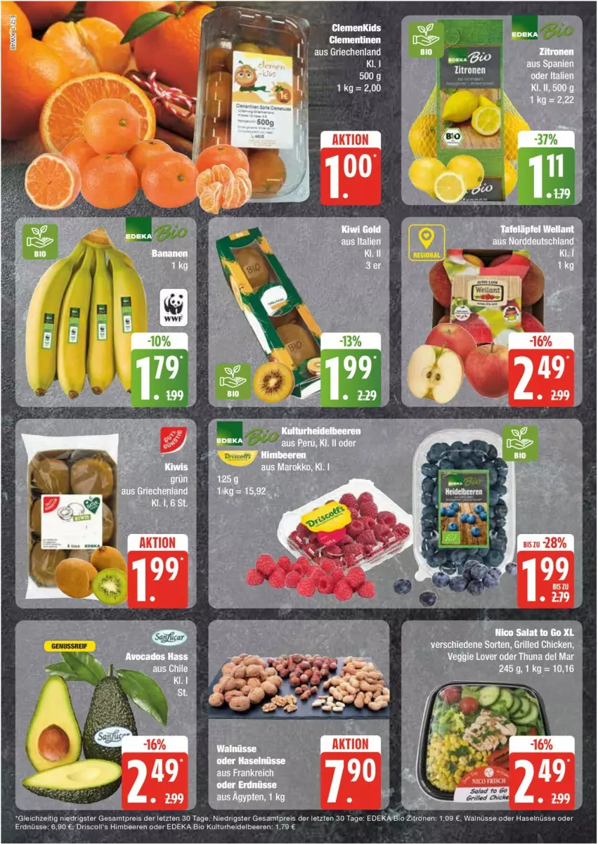 Aktueller Prospekt Edeka - Prospekte - von 25.11 bis 30.11.2024 - strona 2 - produkty: bio, deka, eis, erdnüsse, grill, reis, Ti, zitrone, zitronen, ZTE