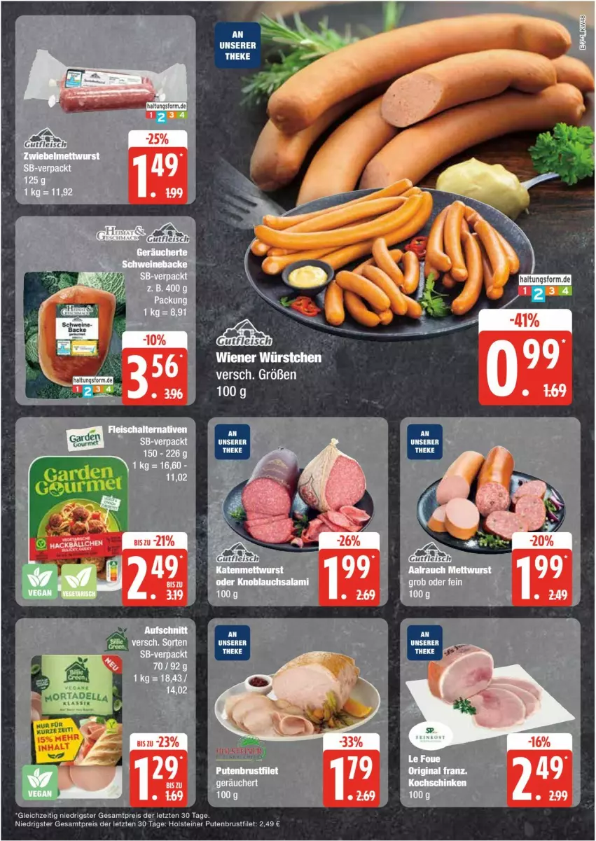 Aktueller Prospekt Edeka - Prospekte - von 25.11 bis 30.11.2024 - strona 7 - produkty: aufschnitt, brustfilet, eier, eis, filet, holsteiner, pute, putenbrust, putenbrustfilet, reis, steiner, Ti, wiener, wiener würstchen, würstchen, ZTE