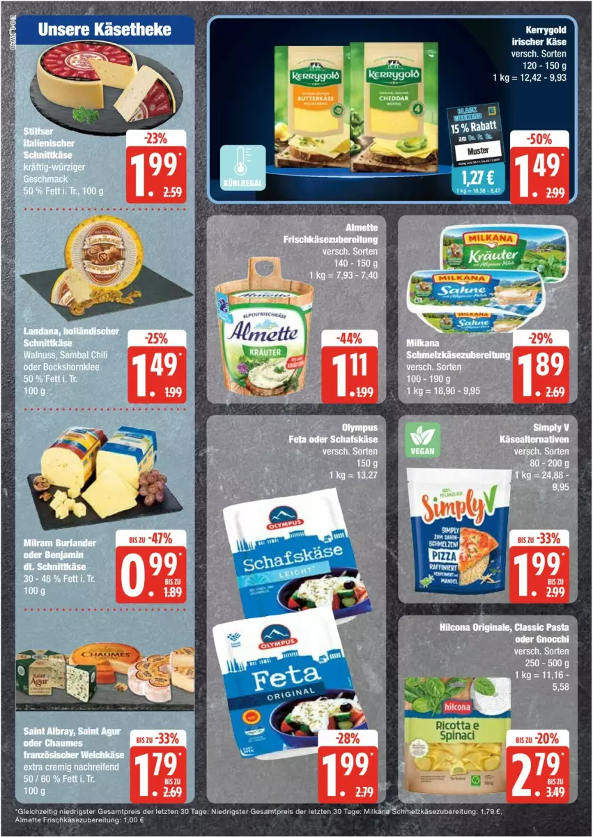 Aktueller Prospekt Edeka - Prospekte - von 25.11 bis 30.11.2024 - strona 8 - produkty: almette, eis, frischkäse, frischkäsezubereitung, Käse, käsetheke, Mett, reis, ricotta, Schmelzkäse, schmelzkäsezubereitung, Ti, ZTE