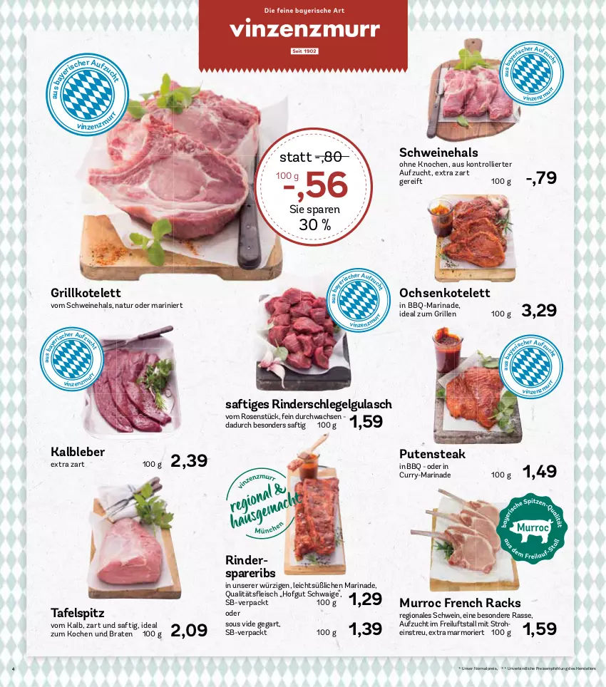 Aktueller Prospekt Aez - Prospekte - von 23.05 bis 28.05.2022 - strona 4 - produkty: braten, curry, eis, elle, grill, grillkotelett, gulasch, hofgut, ideal zum grillen, kotelett, LG, marinade, natur, pute, reis, rind, rinder, rosen, saft, schwein, schweine, spareribs, steak, tafelspitz, teller, Ti, trolli, wein, weine