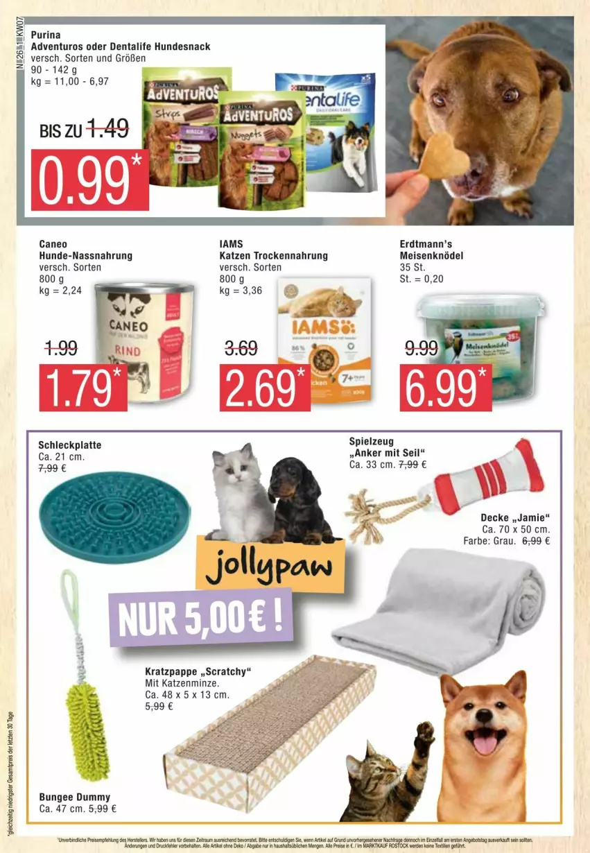 Aktueller Prospekt Edeka - Prospekte - von 10.02 bis 17.02.2024 - strona 26 - produkty: adventuros, decke, eis, hundesnack, Knödel, Meisenknödel, minze, Nassnahrung, purina, reis, snack, spielzeug, Ti, Trockennahrung, ZTE