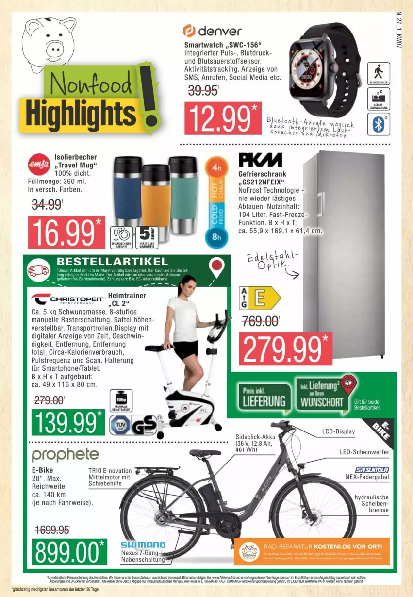 Aktueller Prospekt Edeka - Prospekte - von 10.02 bis 17.02.2024 - strona 27 - produkty: akku, auer, Bau, Becher, E-Bike, eis, elle, ente, erde, gabel, gefrierschrank, isolierbecher, prophete, Rauch, reis, rwe, sattel, Schal, Schrank, smartphone, smartwatch, Sport, tablet, tee, Ti, travel mug, ZTE