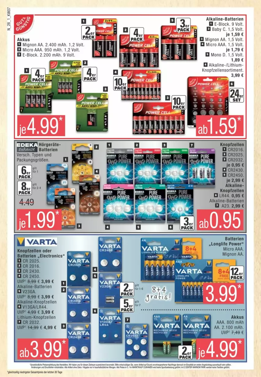 Aktueller Prospekt Edeka - Prospekte - von 10.02 bis 17.02.2024 - strona 28 - produkty: akku, batterie, batterien, eier, eis, elle, ente, erde, longlife, reis, tee, Ti, ZTE