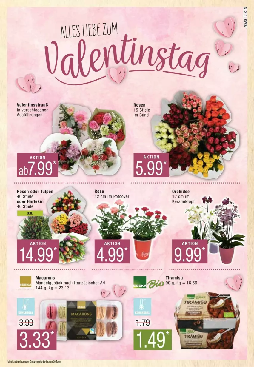 Aktueller Prospekt Edeka - Prospekte - von 10.02 bis 17.02.2024 - strona 3 - produkty: bio, eis, LG, mac, Macarons, mandel, orchidee, reis, rosen, Ti, tiramisu, topf, ZTE