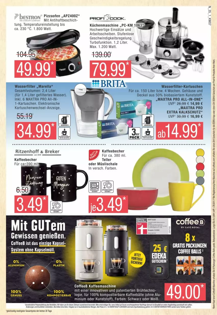 Aktueller Prospekt Edeka - Prospekte - von 10.02 bis 17.02.2024 - strona 35 - produkty: ball, Becher, deka, eis, elle, ente, erde, gutschein, kaffee, kaffeebecher, kaffeemaschine, kleid, Kleidung, küche, Küchen, küchenmaschine, Maxtra, müsli, Müslischale, Ofen, pizza, Pizzaofen, reis, Schal, Schale, Sport, Stier, tee, teller, Ti, ZTE