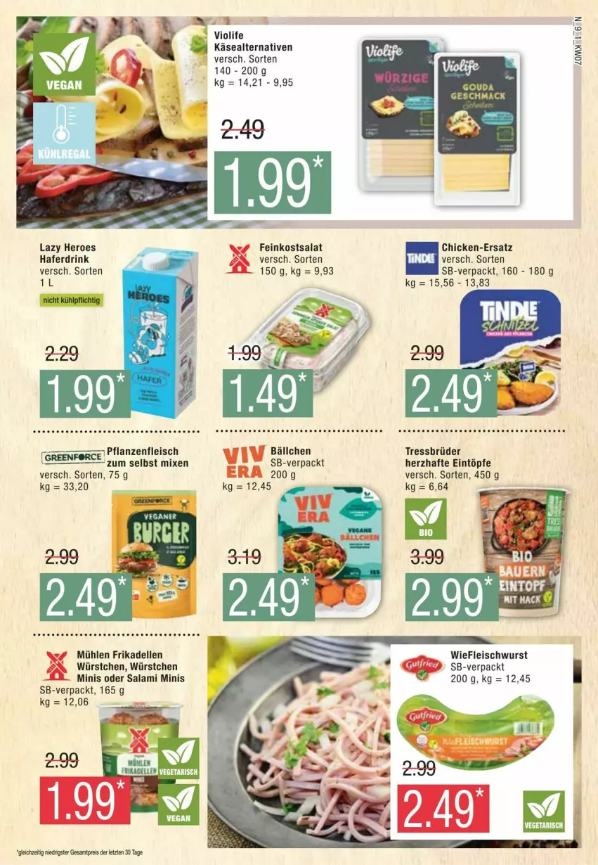 Aktueller Prospekt Edeka - Prospekte - von 10.02 bis 17.02.2024 - strona 9 - produkty: dell, drink, eintöpfe, eis, elle, feinkost, fleisch, fleischwurst, frikadellen, hafer, Haferdrink, hero, Käse, pflanze, pflanzen, reis, salami, salat, Ti, wurst, würstchen, ZTE