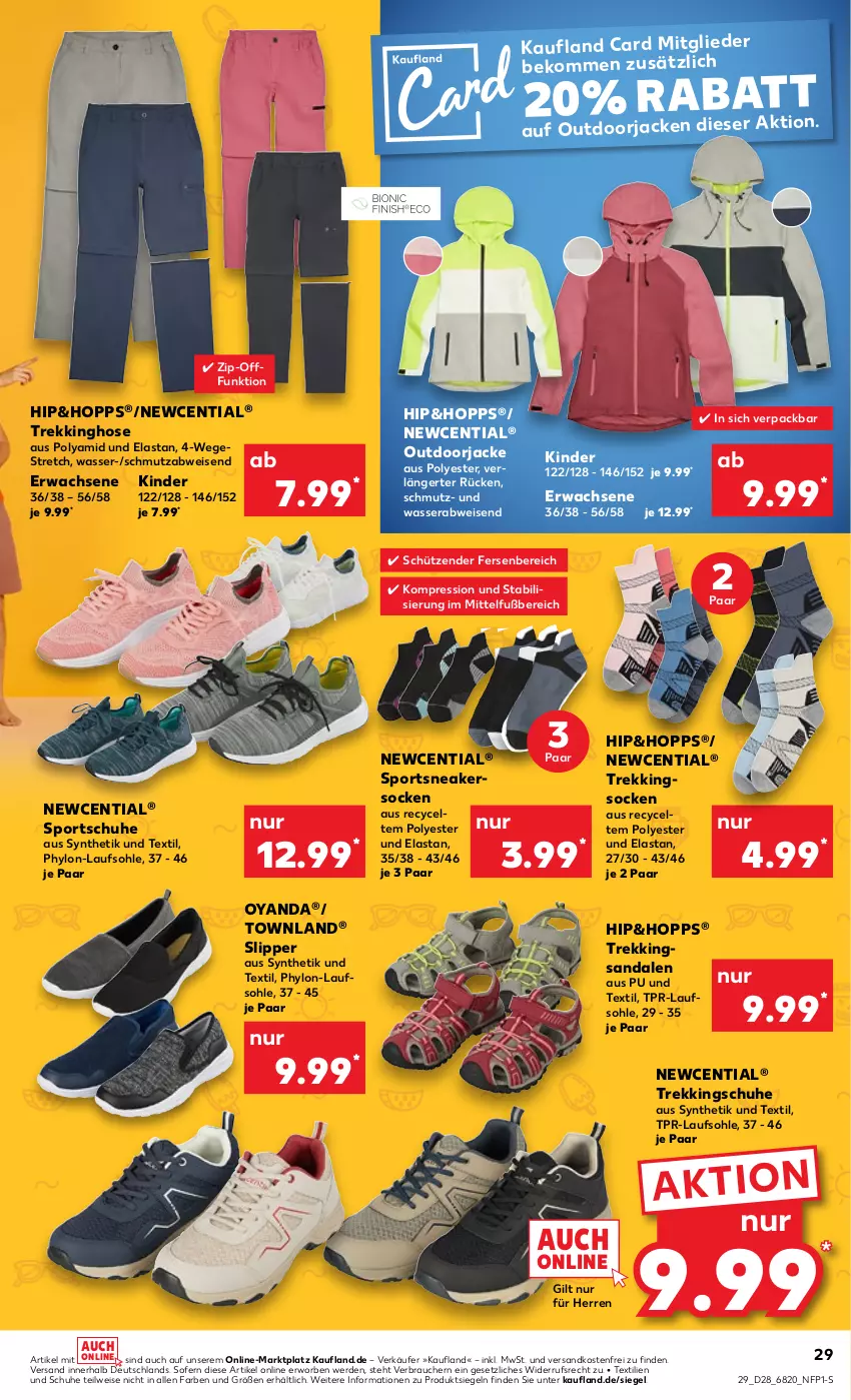 Aktueller Prospekt Kaufland - von 14.07 bis 20.07.2022 - strona 29 - produkty: beko, eis, erde, hose, Hylo, Jacke, Kinder, ndk, Rauch, sandale, sandalen, schuhe, Schütze, slip, Slipper, sneaker, sneakersocken, socken, Sport, sportschuhe, Ti, Trekkinghose, Trekkingschuh, Trekkingschuhe, versandkostenfrei, wasser