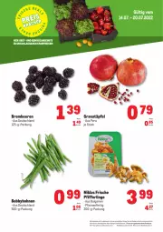 Gazetka promocyjna Metro - Obst & Gemüse Frischepreise - Gazetka - ważna od 20.07 do 20.07.2022 - strona 1 - produkty: abholpreise, angebot, angebote, beere, beeren, bohne, bohnen, brombeere, brombeeren, brut, eis, grana, Granatäpfel, ilag, LG, Metro, obst, pfanne, pfannen, Pfifferlinge, Rana, Rauch, reis, rwe, Ti, und gemüse