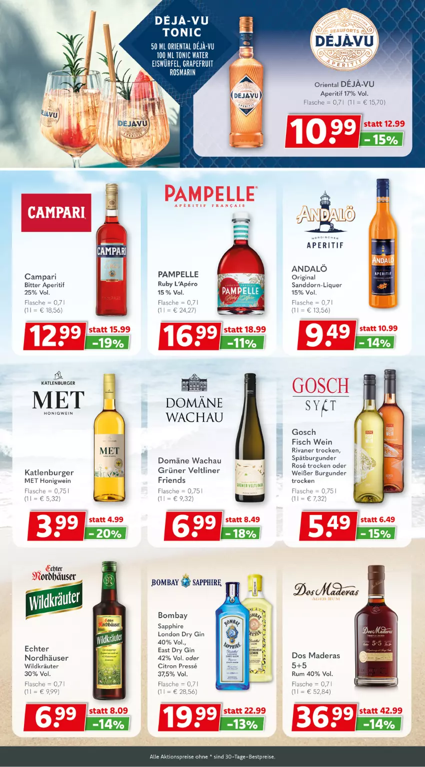 Aktueller Prospekt Getraenkeland - von 30.05 bis 10.06.2023 - strona 7 - produkty: aktionspreis, aperitif, bestpreis, bestpreise, burger, burgunder, campari, dry gin, eis, elle, fisch, flasche, gin, grüner veltliner, honig, katlenburger, kräuter, london dry, london dry gin, reis, Rivaner, rosmarin, rum, sanddorn, sapphire, spätburgunder, Ti, tonic, wein, Wild