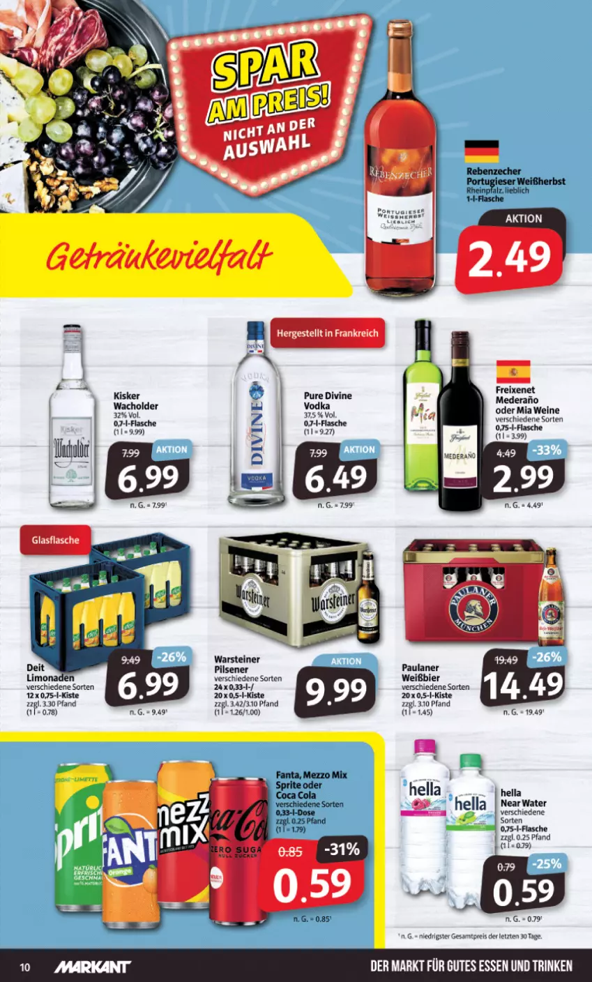 Aktueller Prospekt Markant - Prospekte - von 11.04 bis 15.04.2023 - strona 10 - produkty: bier, eis, flasche, freixenet, gutes essen, hella, Paula, paulaner, pils, pilsener, reis, steiner, vodka, warsteiner, ZTE