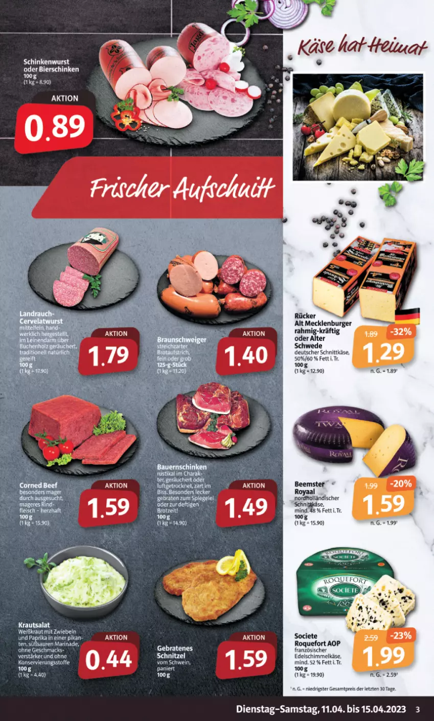 Aktueller Prospekt Markant - Prospekte - von 11.04 bis 15.04.2023 - strona 3 - produkty: burger, deutscher schnittkäse, eis, Käse, Kraut, krautsalat, mac, marinade, reis, salat, schinken, schinkenwurst, schnittkäse, schwein, tee, Ti, wein, wurst, ZTE