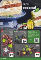 Gazetka promocyjna Edeka - Angebote der Woche - Gazetka - ważna od 26.08 do 26.08.2023 - strona 2 - produkty: aktionspreis, banane, bananen, creme, Creme gel, discount, eis, joghur, joghurt, kaffee, kuchen, reis, rezept, Schal, Schale, tafeltrauben, Ti, torte, trauben
