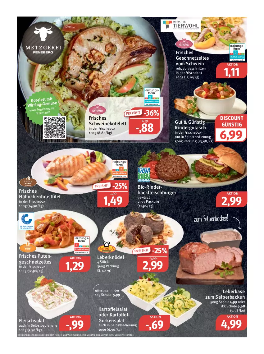 Aktueller Prospekt Feneberg - Prospekte - von 20.10 bis 22.10.2022 - strona 2 - produkty: bio, brustfilet, burger, discount, eis, filet, fleisch, fleischsalat, garnier, geschnetzeltes, gewürz, gulasch, gurke, gurken, gurkensalat, hackfleisch, hähnchenbrust, hähnchenbrustfilet, kartoffel, kartoffelsalat, Käse, Knödel, kotelett, leberkäs, leberkäse, Leberknödel, LG, pute, Putengeschnetzeltes, reis, rind, rinder, rindergulasch, rinderhackfleisch, salat, Schal, Schale, schnitten, schwein, schweine, schweinekotelett, Ti, wein, weine, Wirsing, wurst, Zelt