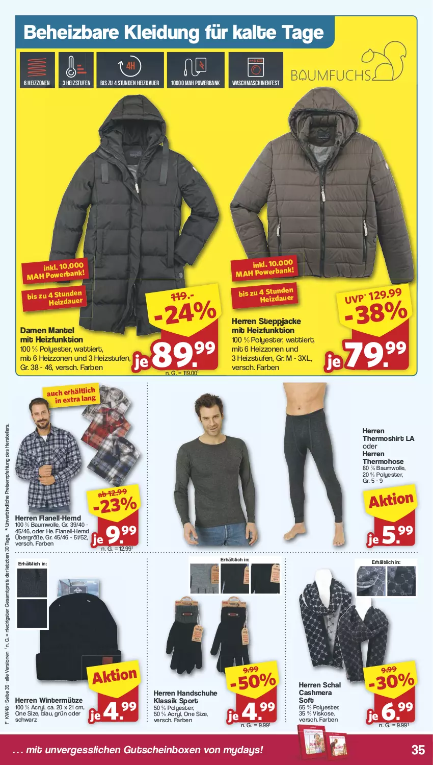 Aktueller Prospekt Famila - Prospekte - von 25.11 bis 30.11.2024 - strona 36 - produkty: auer, Bank, Bau, baumwolle, eis, elle, gutschein, handschuhe, hemd, hose, Jacke, kleid, Kleidung, Mantel, Mütze, mydays, powerbank, reis, Schal, schuhe, shirt, Sport, Steppjacke, teller, Thermoshirt, Ti, waschmaschine, waschmaschinen, wolle, ZTE