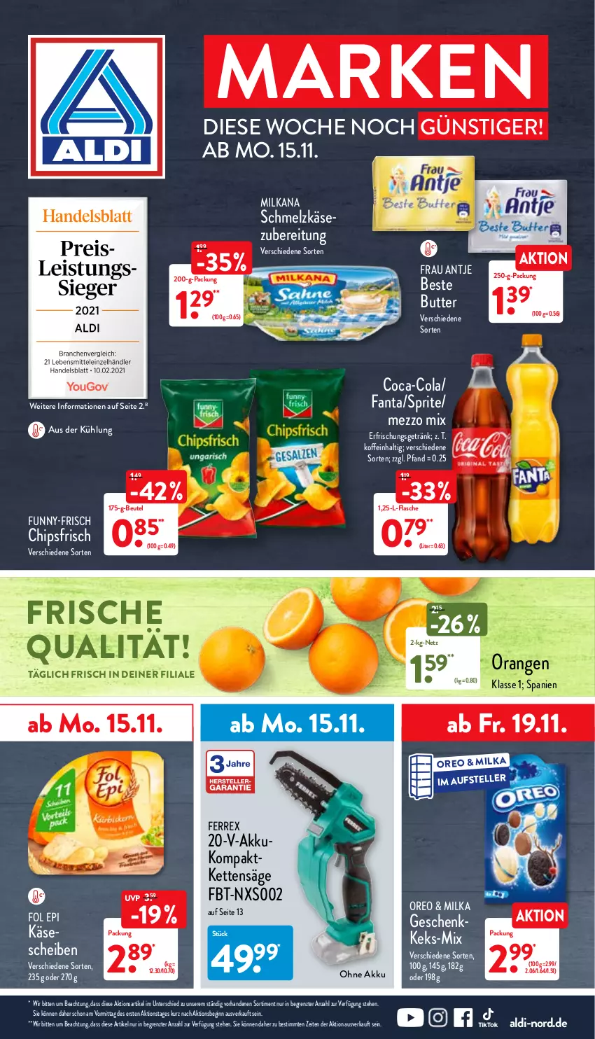 Aktueller Prospekt Aldi Nord - Aldi-Vorschau - von 15.11 bis 20.11.2021 - strona 1