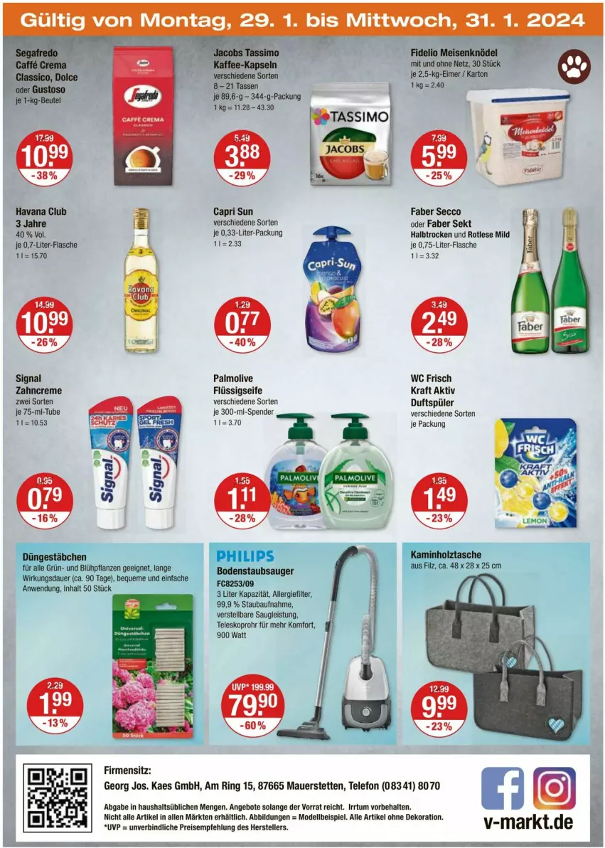 Aktueller Prospekt Vmarkt - Prospekte - von 25.01 bis 31.01.2024 - strona 20 - produkty: alle artikel ohne dekoration, angebot, angebote, auer, Bau, Cap, creme, dekoration, dell, ecco, eis, flasche, flüssigseife, HP, kaes, kraft, Mode, olive, palmolive, pflanze, pflanzen, ring, Seife, sekt, Signal, tasse, telefon, Teleskop, Ti, wc frisch, zahncreme