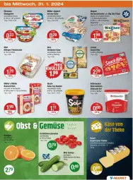 Gazetka promocyjna Vmarkt - Prospekte - Gazetka - ważna od 31.01 do 31.01.2024 - strona 19 - produkty: auer, basmati, Basmati Reis, Bau, Bauer, Becher, beutel, ehrmann, eis, fleisch, fleischsalat, Garten, gurke, gurken, joghur, joghurt, Käse, Käse Snack, kochbeutel, lorenz, merl, milch, Müller, Nissin, nudel, nudeln, obst, obstgarten, pizza, reis, röstzwiebeln, salami, salat, Schal, Schale, schnittkäse, snack, snack hits, Ti, Tilsiter, wagner, zwiebel, zwiebeln