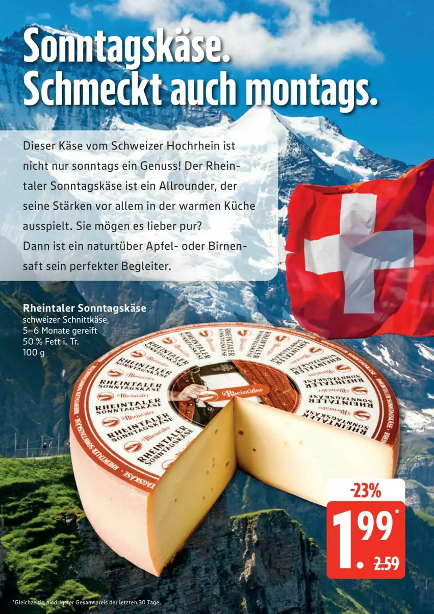 Aktueller Prospekt Edeka - Prospekte - von 08.06 bis 13.06.2026 - strona 13 - produkty: apfel, Birnen, Käse, küche, natur, nuss, saft, schnittkäse, schweizer schnittkäse, Ti