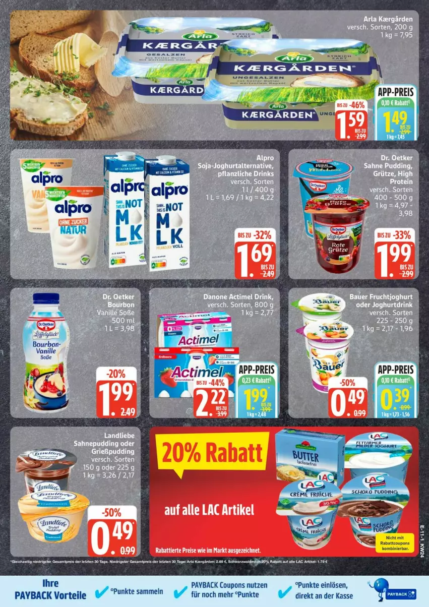 Aktueller Prospekt Edeka - Prospekte - von 08.06 bis 13.06.2026 - strona 15 - produkty: bourbon, coupon, coupons, dr oetker, eis, payback, reis, vanille