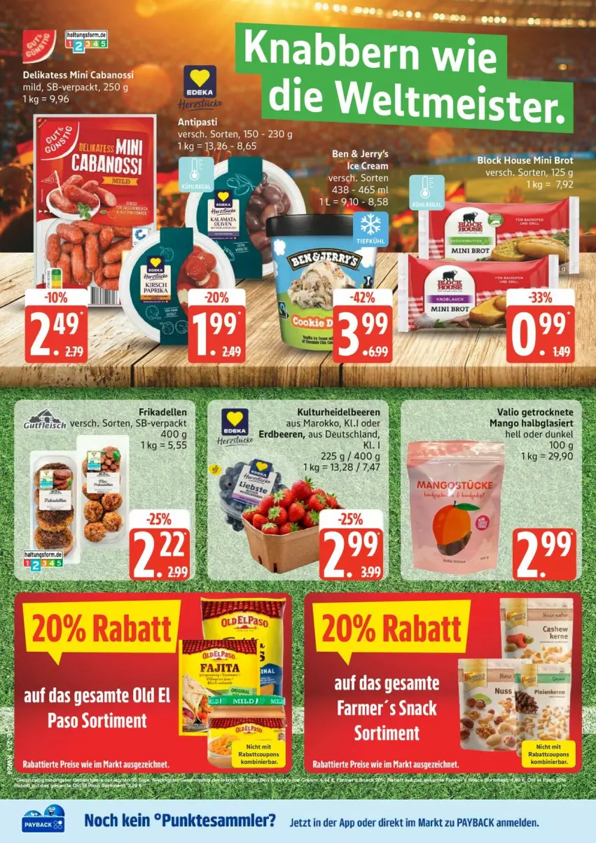 Aktueller Prospekt Edeka - Prospekte - von 08.06 bis 13.06.2026 - strona 2 - produkty: beere, beeren, brot, Cashew, coupon, coupons, dell, eis, elle, erdbeere, erdbeeren, frikadellen, heidelbeere, heidelbeeren, lack, Lacke, payback, tesa, Ti