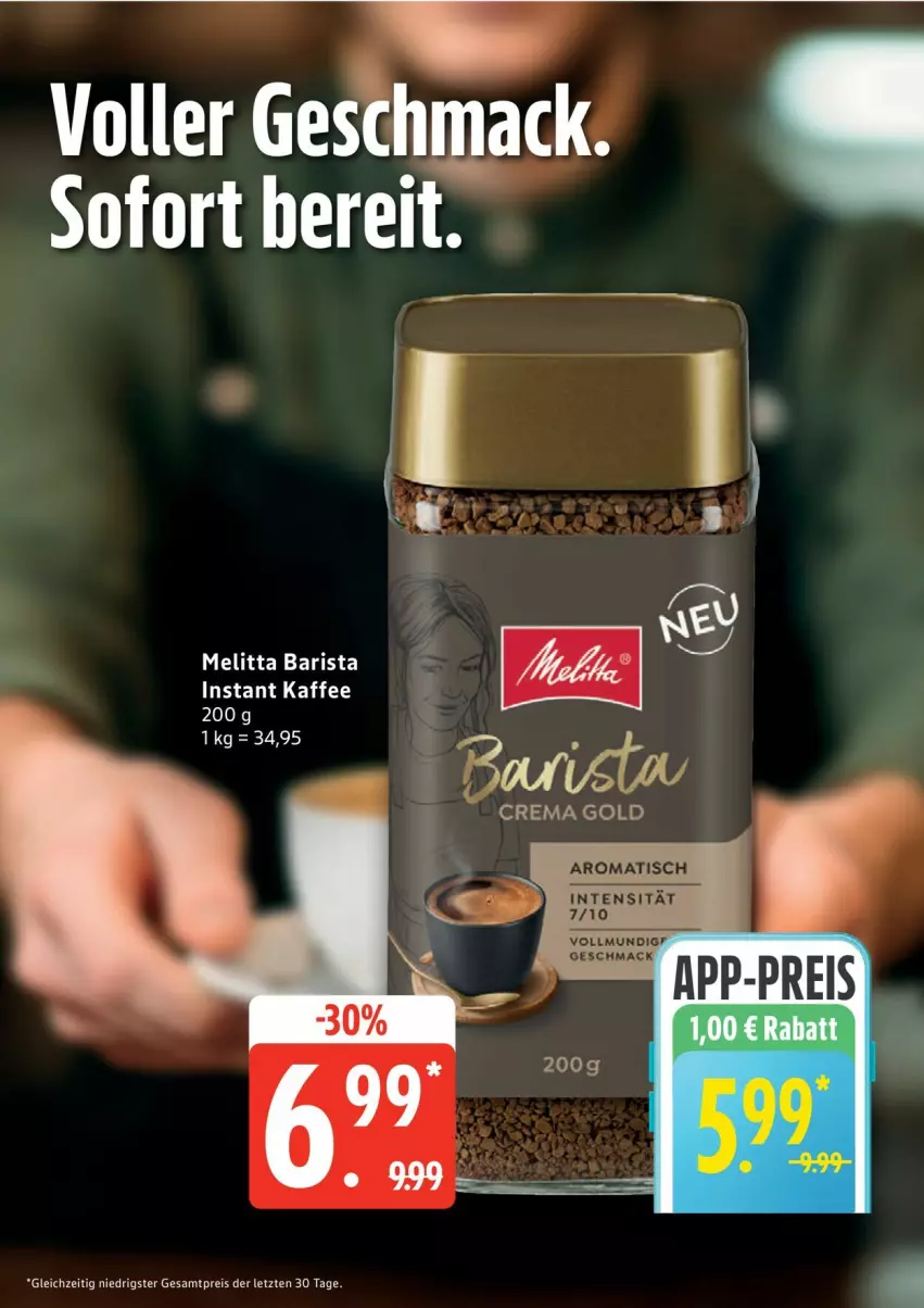 Aktueller Prospekt Edeka - Prospekte - von 08.06 bis 13.06.2026 - strona 23 - produkty: kaffee, mac, melitta, Ti, tisch