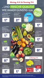 Gazetka promocyjna AldiSud - ALDI Aktuell - Gazetka - ważna od 09.04 do 09.04.2022 - strona 3 - produkty: aldi, alle artikel ohne dekoration, ambia, aubergine, auto, avocado, avocados, Babyspinat, banane, bananen, beutel, bio, blume, blumen, blumenkohl, Blüte, brita, dekoration, eis, elle, frucht, gin, Leuchte, leuchten, Narzissen, natur, orange, orangen, passionsfrucht, pflaume, pflaumen, reis, spargel, spargel grün, spinat, Ti, tisch, ZTE