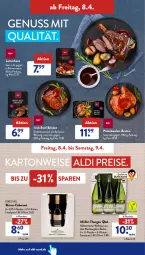 Gazetka promocyjna AldiSud - ALDI Aktuell - Gazetka - ważna od 09.04 do 09.04.2022 - strona 42 - produkty: aldi, axe, Bad, barbecue, Bau, beef, braten, cabernet, eis, flasche, Haxe, lamm, Müller, Müller-Thurgau, nuss, pute, reis, rind, rinder, rotwein, sauce, Ti, wein, Weißwein