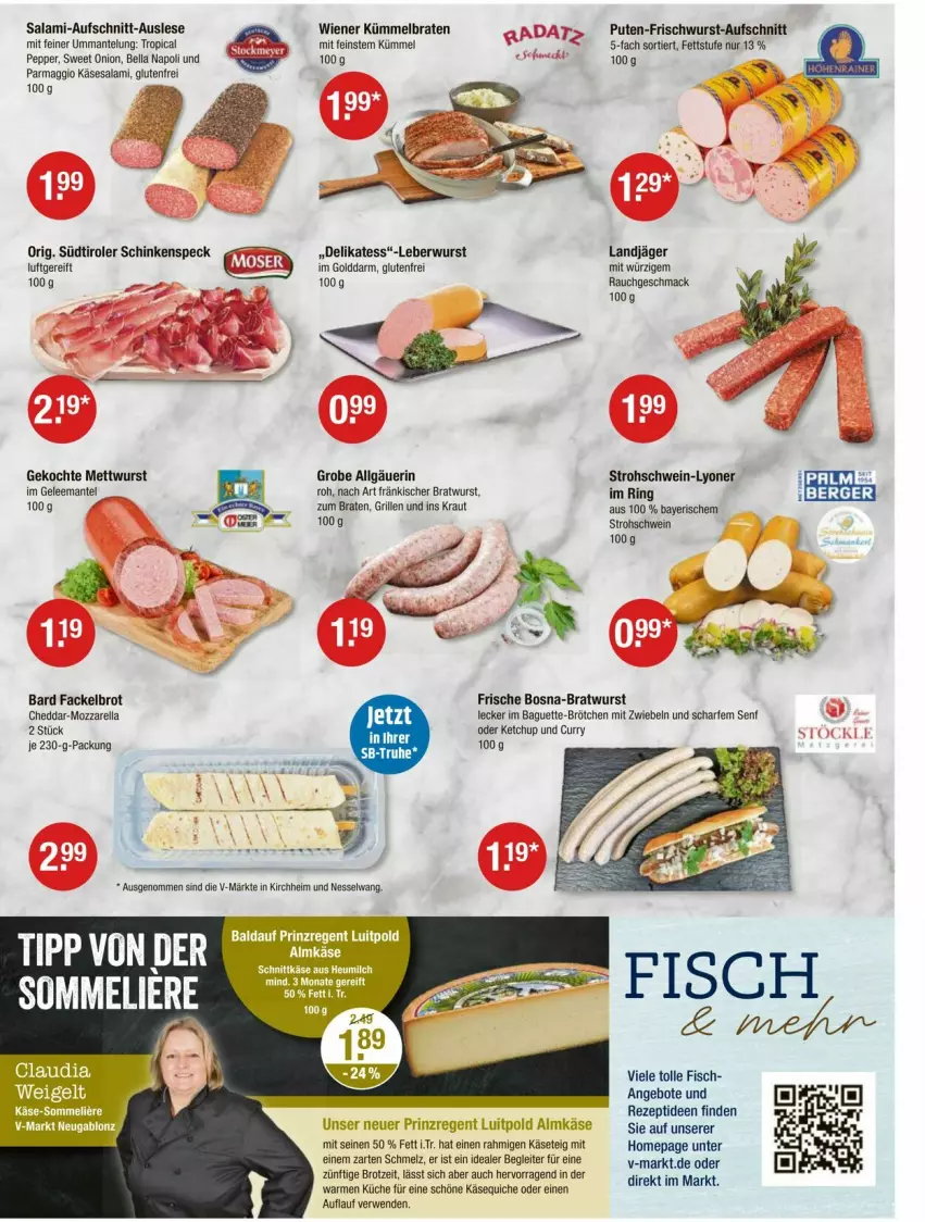 Aktueller Prospekt Vmarkt - Prospekte - von 18.07 bis 24.07.2024 - strona 3 - produkty: almkäse, angebot, angebote, aufschnitt, baguette, braten, bratwurst, brot, brötchen, cheddar, curry, fisch, frischwurst-aufschnitt, gelee, grill, Käse, ketchup, Kraut, küche, landjäger, leberwurst, LG, lyoner, mac, maggi, Mantel, Mett, mettwurst, mit zwiebeln, mozzarella, Omep, pute, Quiche, Rauch, rel, rezept, ring, rwe, salami, schinken, schinkenspeck, schwein, senf, Speck, südtiroler, Ti, wein, wiener, wurst, Yo, zwiebel, zwiebeln