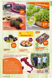 Gazetka promocyjna Tegut - Angebote der Woche - Gazetka - ważna od 03.09 do 03.09.2022 - strona 5 - produkty: angebot, angebote, avocado, avocados, Bau, beere, beeren, bio, Birnen, dekoration, eis, elle, fleisch, früchte, heidelbeere, heidelbeeren, leine, mac, obst, pfirsich, pfirsiche, Ria, rum, saft, Schal, Schale, südtiroler, teller, Ti, trauben, wein