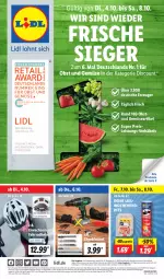 Gazetka promocyjna Lidl - Aktionsprospekt - Gazetka - ważna od 08.10 do 08.10.2022 - strona 1 - produkty: Abtei, angebot, angebote, Bad, bio, discount, eis, ente, Fahrrad, fahrradhelm, frucht, magazin, obst, Obst und Gemüse, reis, rücklicht, säge, Ti, und gemüse