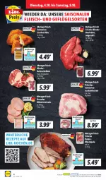 Gazetka promocyjna Lidl - Aktionsprospekt - Gazetka - ważna od 08.10 do 08.10.2022 - strona 4 - produkty: braten, cordon bleu, eis, fleisch, Geflügel, jungbullen, kasseler, minutensteaks, ndk, pute, Putenoberkeule, reis, rezept, rezepte, rind, rinder, Rinderroulade, rinderrouladen, rouladen, Schal, Schale, schwein, schweine, schweinenacken, steak, steaks, Ti, wein, weine