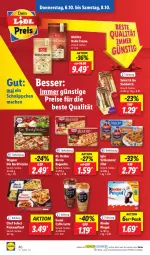 Gazetka promocyjna Lidl - Aktionsprospekt - Gazetka - ważna od 08.10 do 08.10.2022 - strona 44 - produkty: baguette, bella crema, Bistro Baguette, caffè latte, Dr. Oetker, eis, emmi, filet, iglo, Kinder, kinder pingui, latte, mac, melitta, ndk, pasta, pingui, reis, sandwich, Schal, Schale, schnäppchen, Ti, wagner