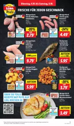 Gazetka promocyjna Lidl - Aktionsprospekt - Gazetka - ważna od 08.10 do 08.10.2022 - strona 5 - produkty: angebot, bratwurst, brustfilet, chicken nuggets, dip, eis, elle, filet, fisch, fische, Fischer, forelle, Frische Hähnchen, garnelen, grobe bratwurst, hähnchenbrust, hähnchenbrustfilet, lachs, mac, minutenschnitzel, nuggets, pute, reis, rel, rezept, rezepte, schnitzel, schwein, Ti, wein, wurst, ZTE