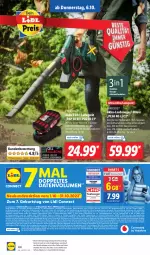 Gazetka promocyjna Lidl - Aktionsprospekt - Gazetka - ważna od 08.10 do 08.10.2022 - strona 50 - produkty: akku, Akku-Laubsauger, aldi, angebot, auer, auto, braun, Brei, buch, dell, eis, elle, erde, gin, inklusivleistungen, ladegerät, Laubsauger, LG, Liege, Mode, Parkside, Rauch, reis, rwe, sac, Schal, sim, Soda, Tchibo, Ti, tisch, vodafone, Yo, ZTE