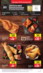 Gazetka promocyjna Lidl - Aktionsprospekt - Gazetka - ważna od 08.10 do 08.10.2022 - strona 9 - produkty: apfel, Apfeltasche, auer, baguette, Bau, Bauer, brot, Croissant, eis, Käse, kuchen, lebensmittel, pflaume, pflaumen, reis, schinken, Tasche, Ti
