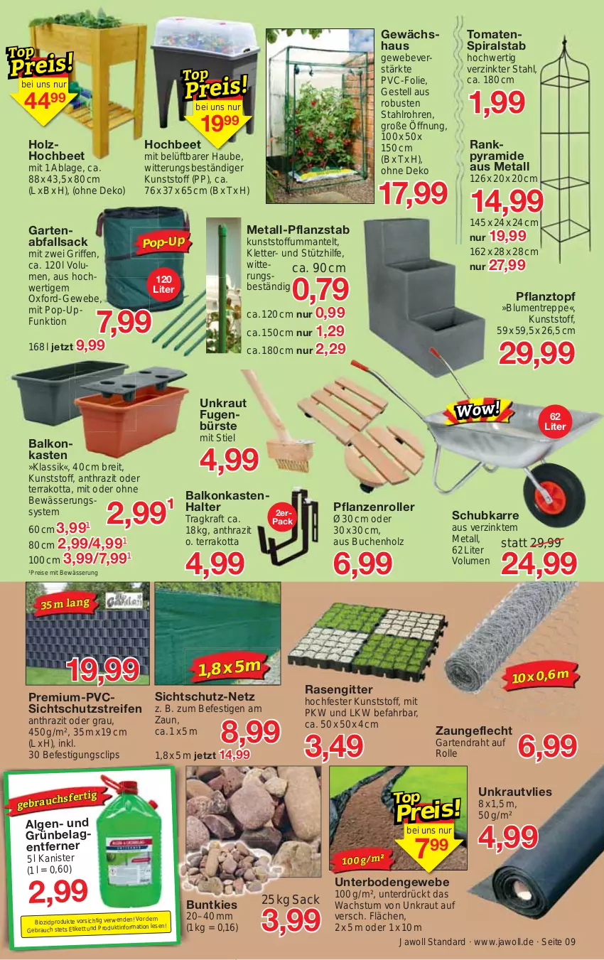 Aktueller Prospekt Jawoll - Prospekte - von 23.04 bis 29.04.2023 - strona 11 - produkty: bio, biozidprodukte, blume, blumen, Blumentreppe, Brei, buch, bürste, Draht, eis, Fugenbürste, Garten, Gewächshaus, Heu, Holz, kraft, Kraut, LG, Mantel, pflanze, pflanzen, Pflanztopf, rasen, Rauch, reifen, reis, Roller, rwe, sac, Ti, tomate, tomaten, topf