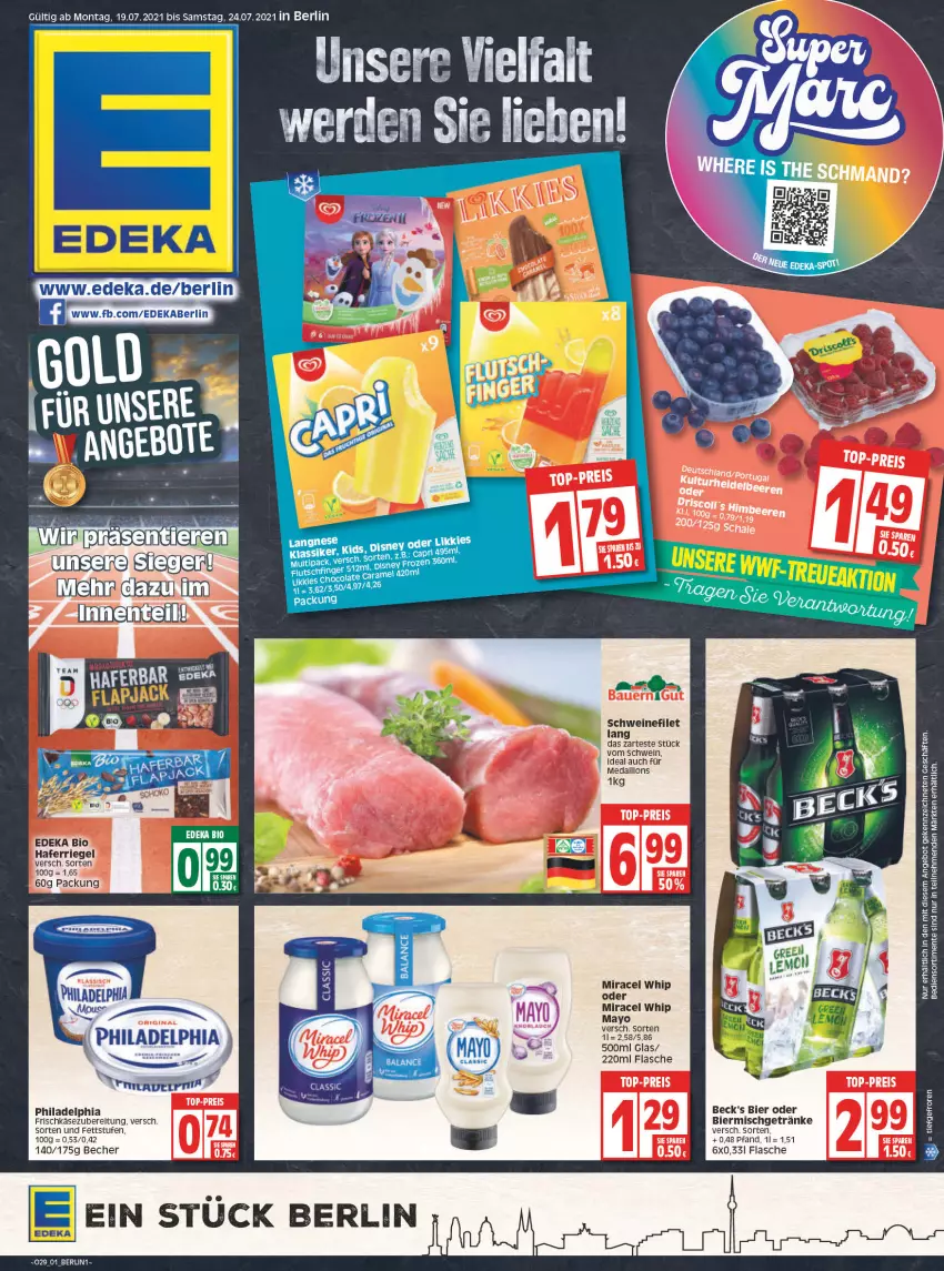 Aktueller Prospekt Edeka - Angebote der Woche - von 19.07 bis 24.07.2021 - strona 1