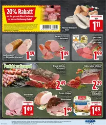 Gazetka promocyjna Edeka - Prospekte - Gazetka - ważna od 25.04 do 25.04.2026 - strona 14 - produkty: Abtei, auer, Bau, Bauer, eis, ente, farmerschinken, gin, grill, landleberwurst, leberwurst, Rauch, reis, saft, schinken, senf, Speck, südtiroler, Ti, tuner, Weißwurst, wiesbauer, wurst